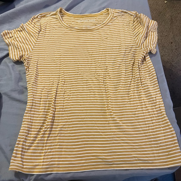American Eagle Outfitters Tops - American Eagle Outfitters Mustard and White Striped Tee